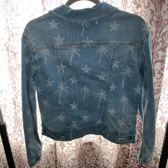 Lularoe: palm & stars denim jacket - Picture 3 of 3